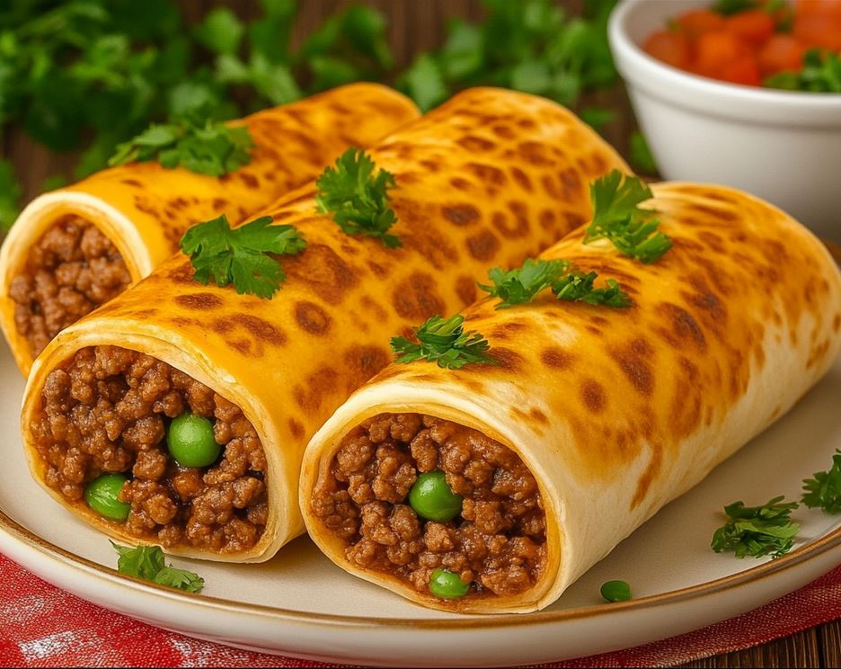 Cheesy Ground Beef Tortilla