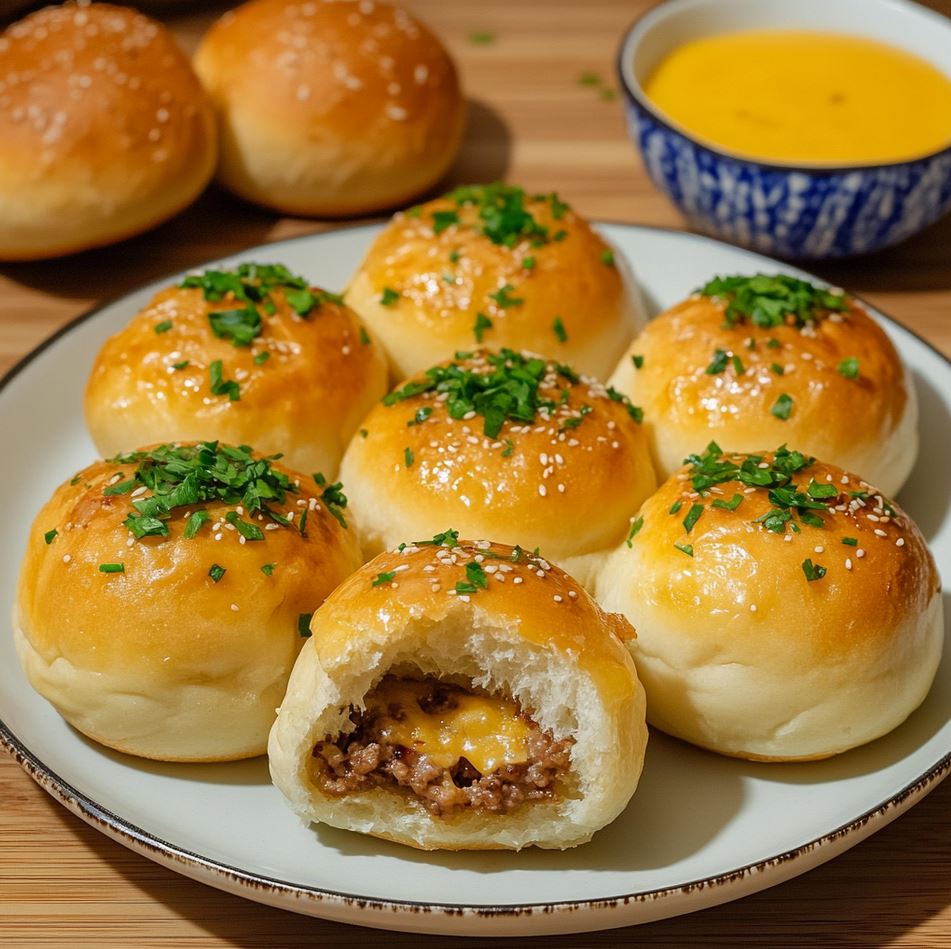 Garlic Parmesan Cheeseburger Bombs Recipe