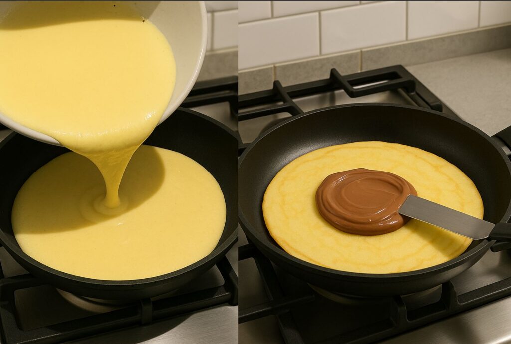 Homemade Chocolate Filled Crepes