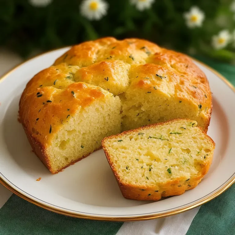 Honey Dandelion Cream Bread freshly baked with a golden crust on a rustic wooden board