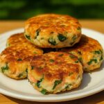 Mediterranean Salmon Patties Recipe with Feta