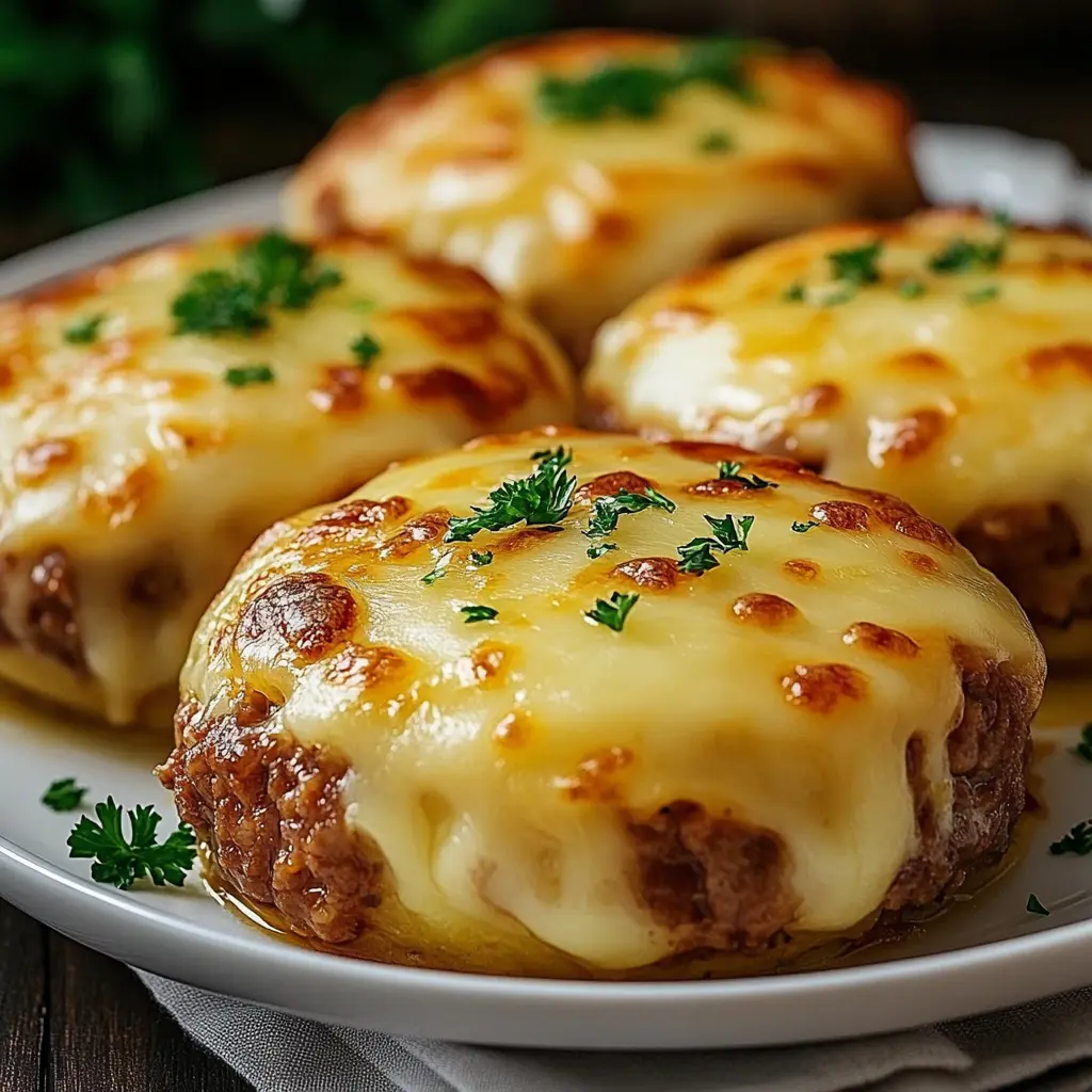 Minced meat and potato bake with golden crispy top served in a rustic white casserole dish