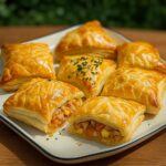 Tuna Puff Pastry Pie Recipe With Cheese And Paprika