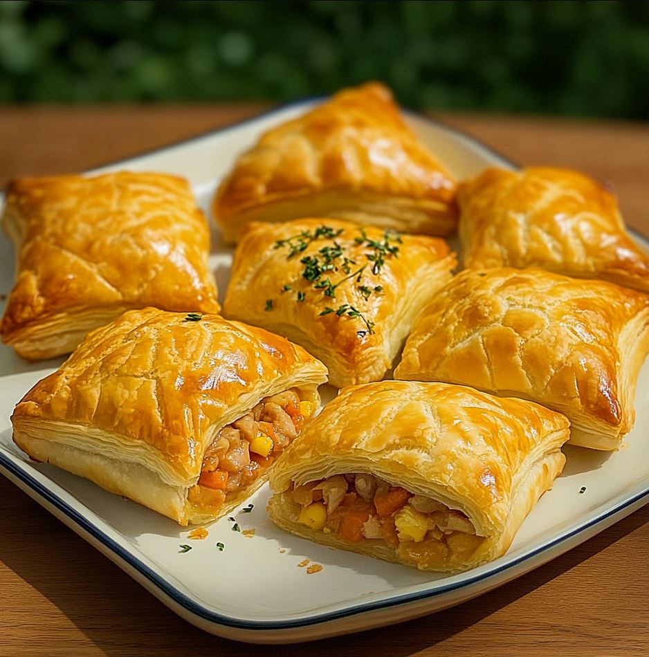 Tuna Puff Pastry Pie Recipe With Cheese And Paprika