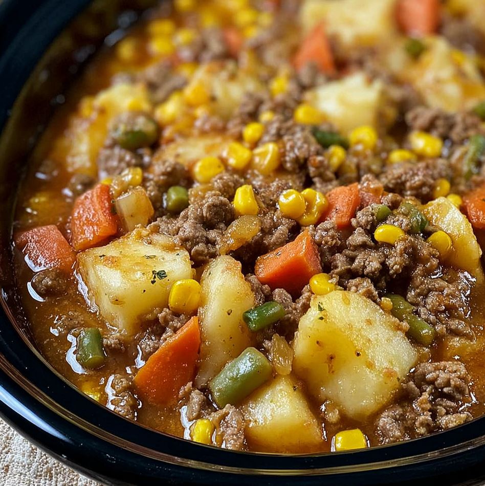 Hearty Ground Beef & Potato Stew 1 Hearty Ground Beef Potato Stew