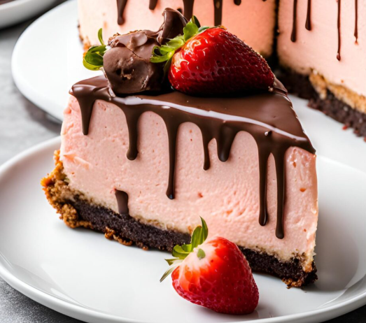 Chocolate Covered Strawberry Cheesecake