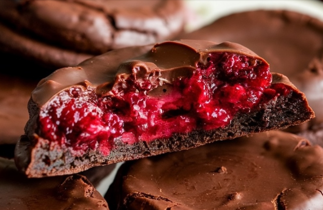 Chocolate Raspberry Cookies 2 Chocolate Raspberry Cookies
