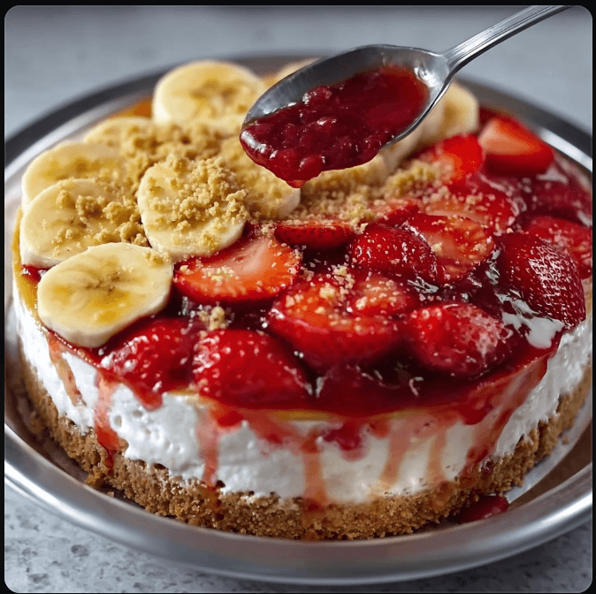 Banana Strawberry Cheesecake