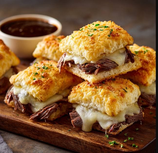 Baked French Dip Biscuits Recipe
