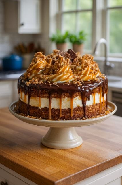 Caramel Toffee Crunch Cake: The Dessert That Wrecked My Self-Control 2 Caramel Toffee Crunch Cake