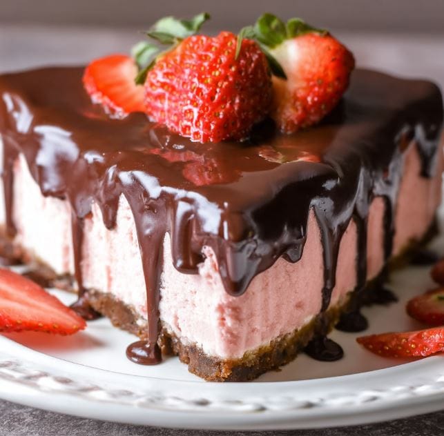 Chocolate Covered Strawberry Cheesecake