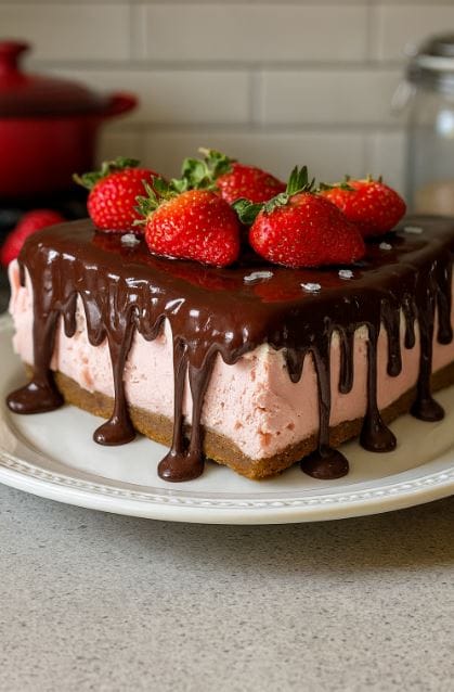Chocolate Covered Strawberry Cheesecake Recipe: The Dessert That Feels Way Too Fancy for My Kitchen 2 Chocolate Covered Strawberry Cheesecake 3