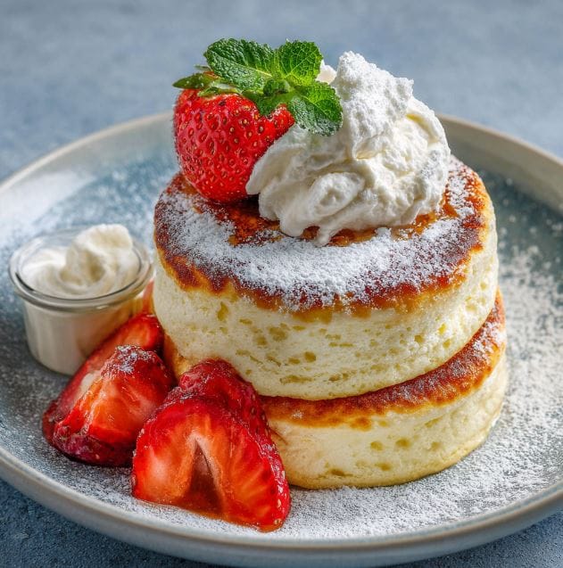 Fluffy Japanese Soufflé Pancakes