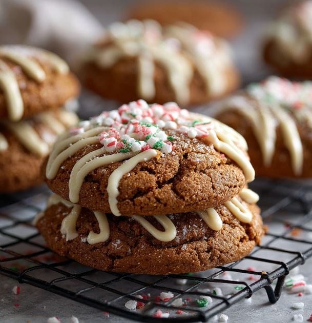 Gingerbread Cheesecake Cookies
