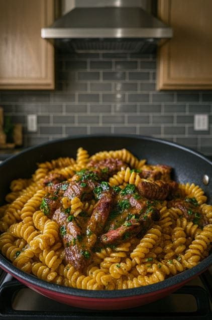 One-Pot Creamy Spicy Garlic Butter Steak & Pasta: The Comfort Meal I Can’t Stop Making 2 One Pot Creamy Spicy Garlic Butter Steak Pasta