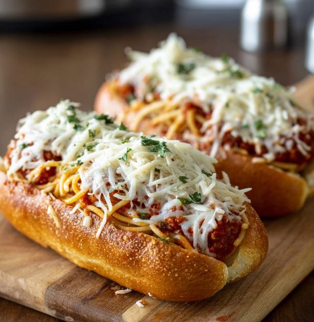 Spaghetti Stuffed Subs The Messy Genius Dinner I Didn’t Know I Needed