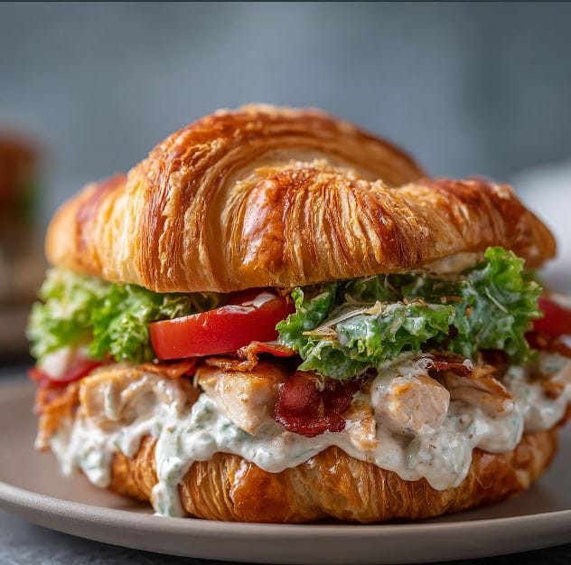 Chicken Caesar Croissant Sandwich 1 Chicken Caesar Croissant Sandwich Recipe