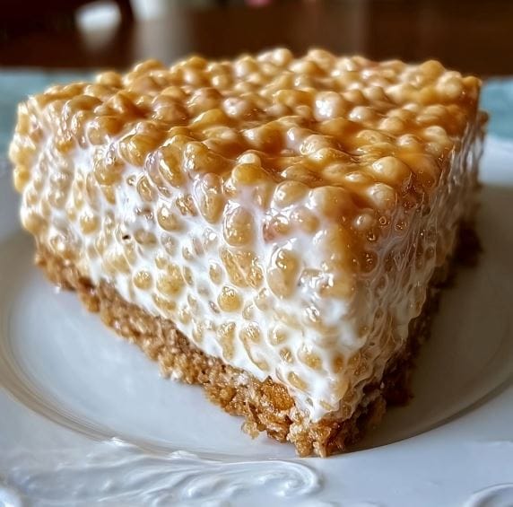 Caramel Rice Krispie Cheesecake