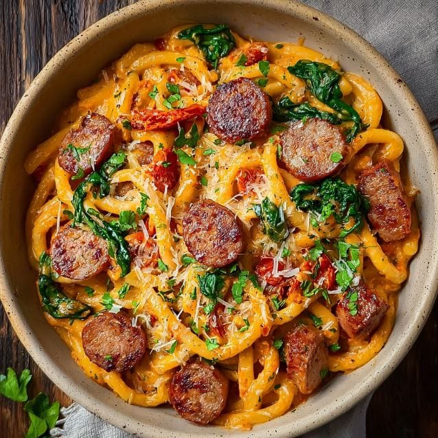 Flavorful Cajun Beef Sausage Pasta - Quick & Easy Recipe