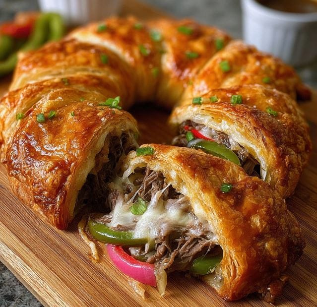 Philly Cheese Steak Crescent