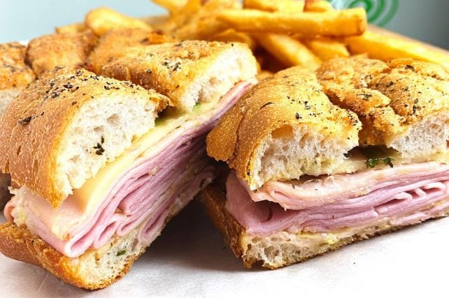 Zesty Italian Hot Ham and Cheese Sandwiches