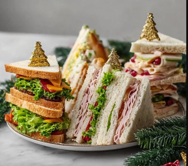 Christmas Tree Sandwiches