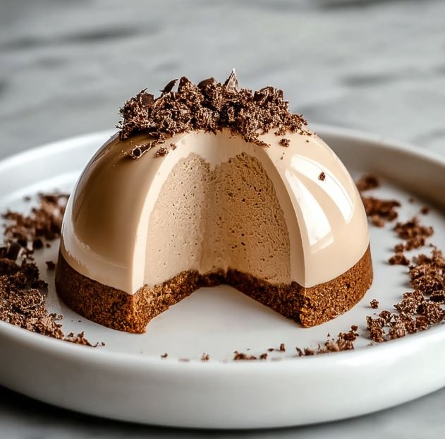 Gingerbread Latte Mousse Domes Recipe