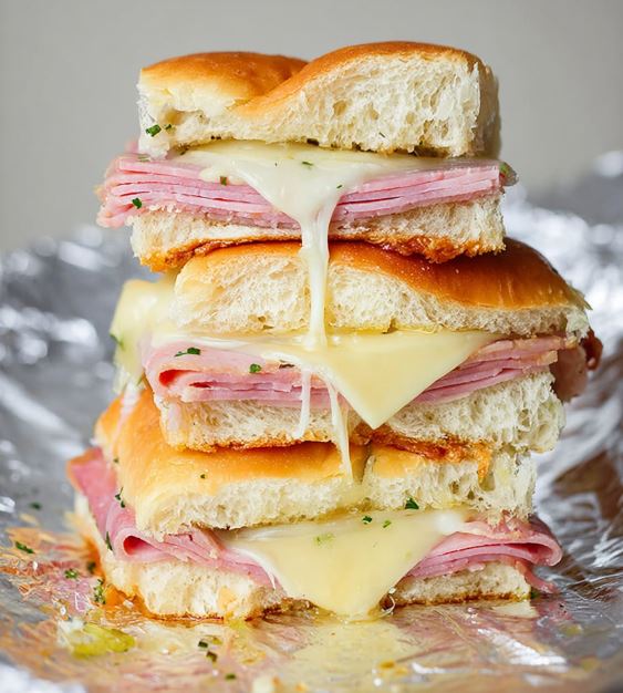 Hot Ham and Swiss Sliders