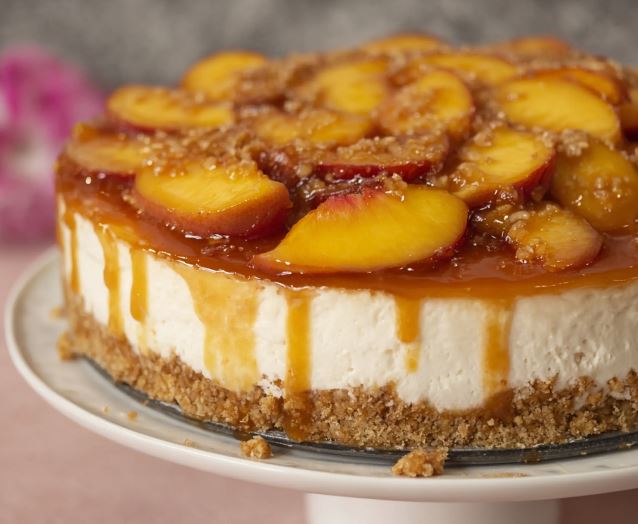 Irresistible Peach Cheesecake