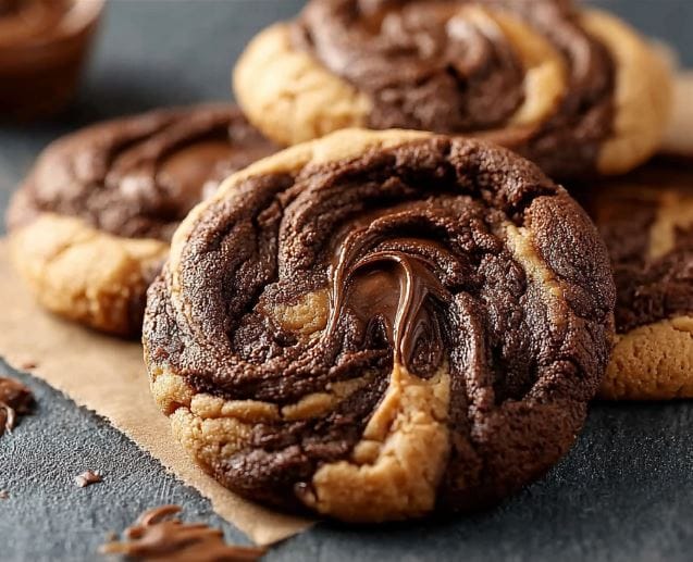 Irresistible Peanut Butter Brownie Swirl Cookies