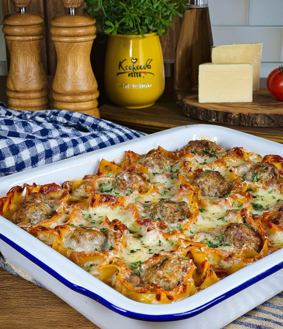 Baked Meatball Pasta Casserole: A Comforting Oven Delight 2 Baked Meatball Pasta (Oven Dish)