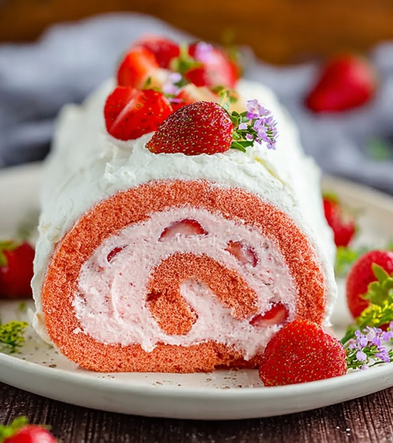 Delightful Strawberry Roll Cake: A Sweet Homemade Delight 1 Delightful Strawberry Roll Cake: A Sweet Homemade Delight