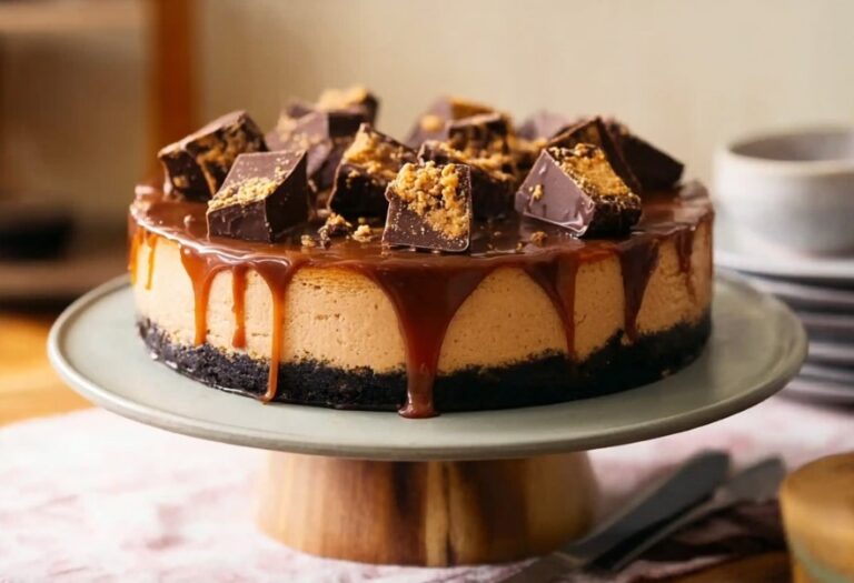 Indulgent Caramel Chocolate Cheesecake for Cozy Nights