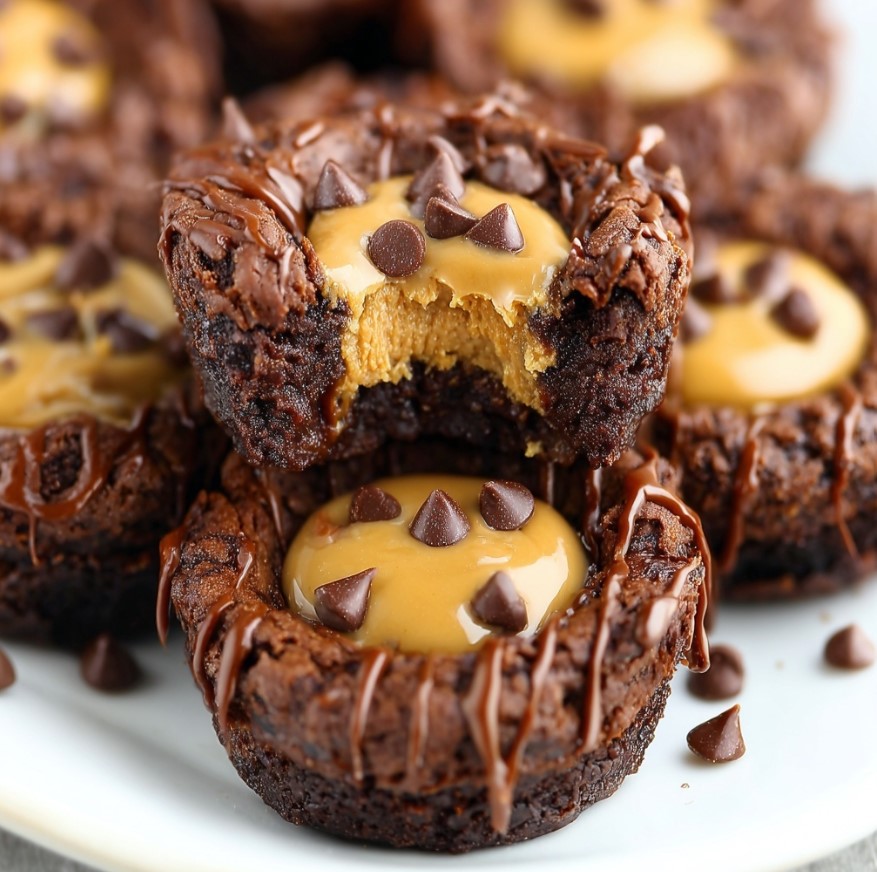 Delightfully Decadent Chocolate Peanut Butter Brownie Bites 1 Delightfully Decadent Chocolate Peanut Butter Brownie Bites