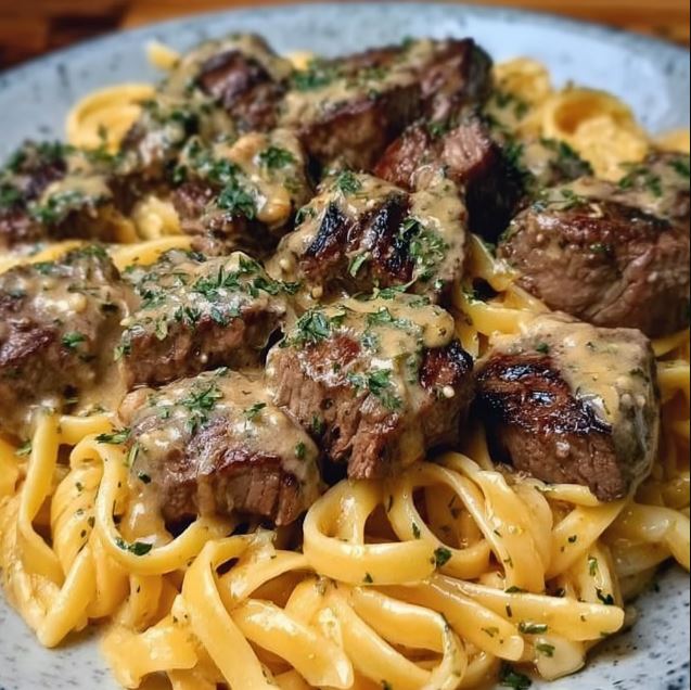 Garlic Butter Steak with Cheesy Herb Pasta A Cozy Delight