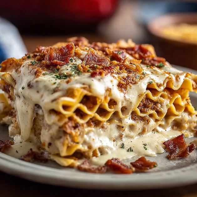 Parmesan Garlic Bacon Lasagna: A Cozy, Flavorful Delight 1 Parmesan Garlic Bacon Lasagna A Cozy, Flavorful Delight