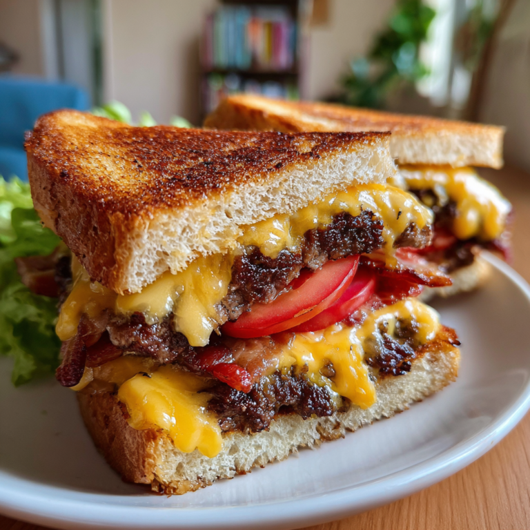 Bacon Cheeseburger Grilled Sandwich