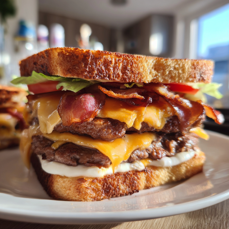 Bacon Cheeseburger Grilled Sandwich