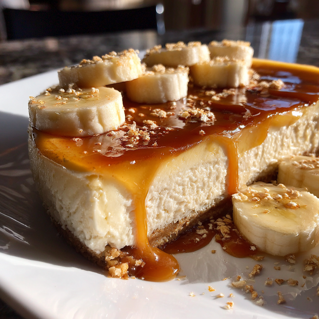 Decadent Banana Caramel Cheesecake: A Heavenly Indulgence 2 Banana Caramel Cheesecake