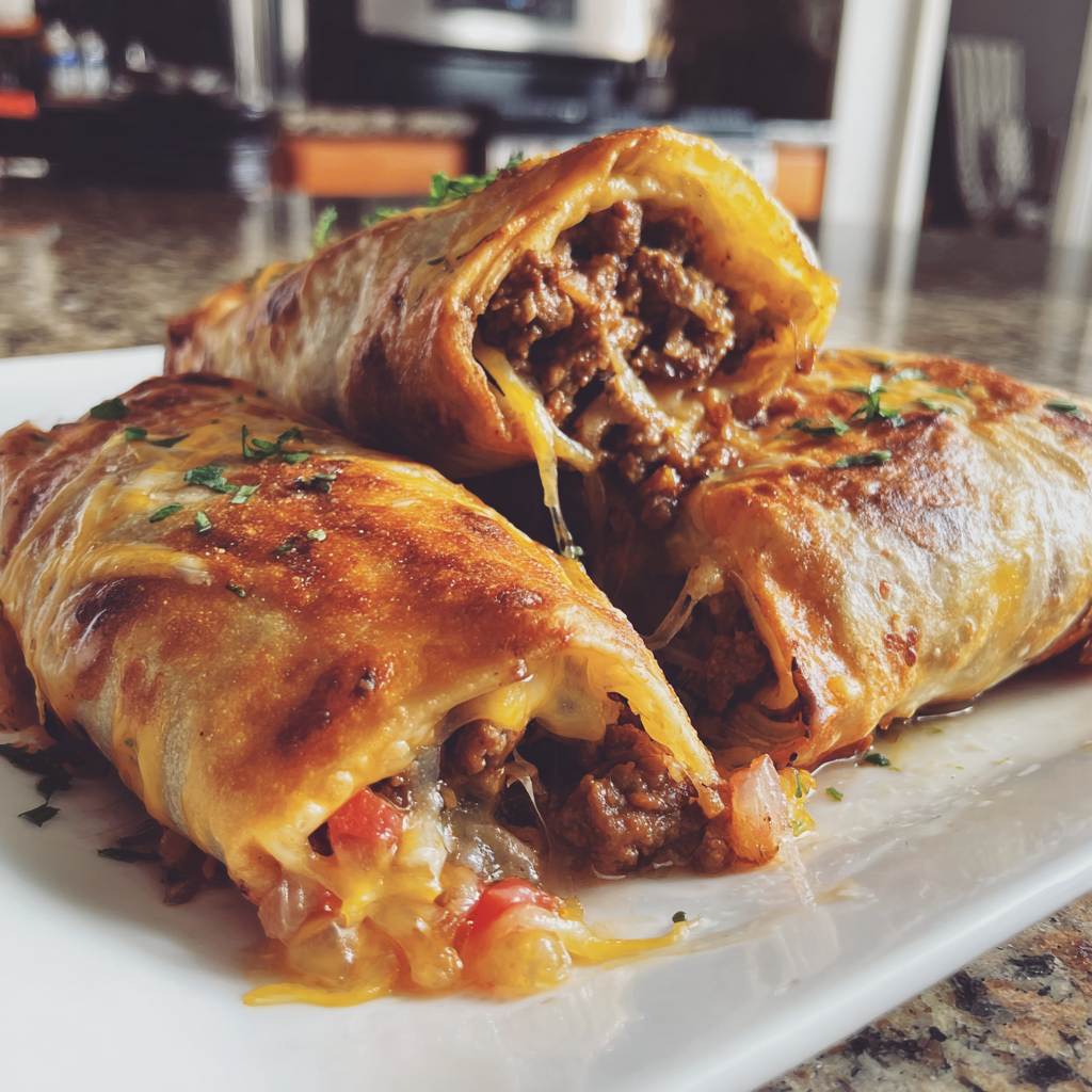 Mouthwatering Cheesy Beef Chimichangas: A Flavor Fiesta 2 Cheesy Beef Chimichangas