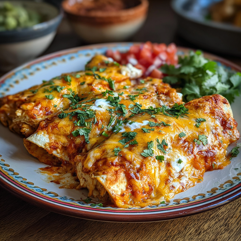 Mouthwatering Cheesy Chicken Enchiladas - A Flavor Explosion 2 Cheesy Chicken Enchiladas