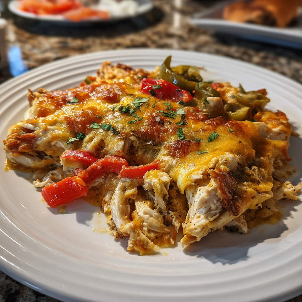 Mouthwatering Cheesy Chicken Fajita Bake: A Fiesta for Your Taste Buds 2 Cheesy Chicken Fajita Bake