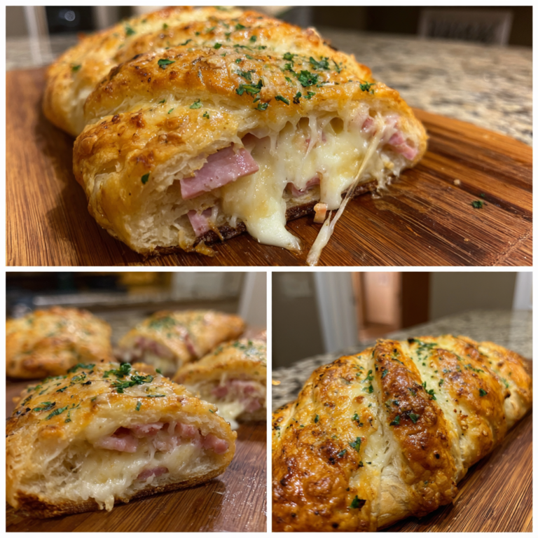 Cheesy Ham Braid