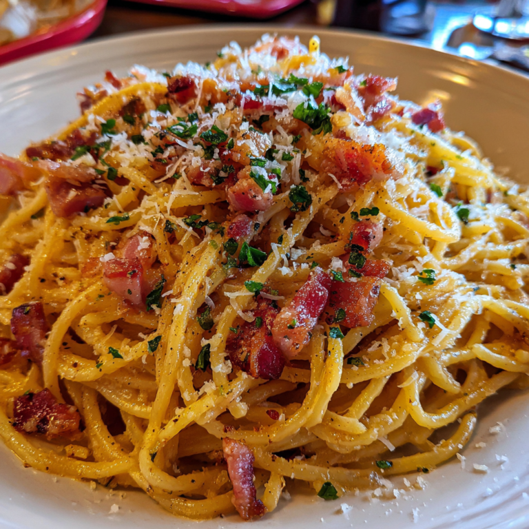 Creamy Bacon Spaghetti