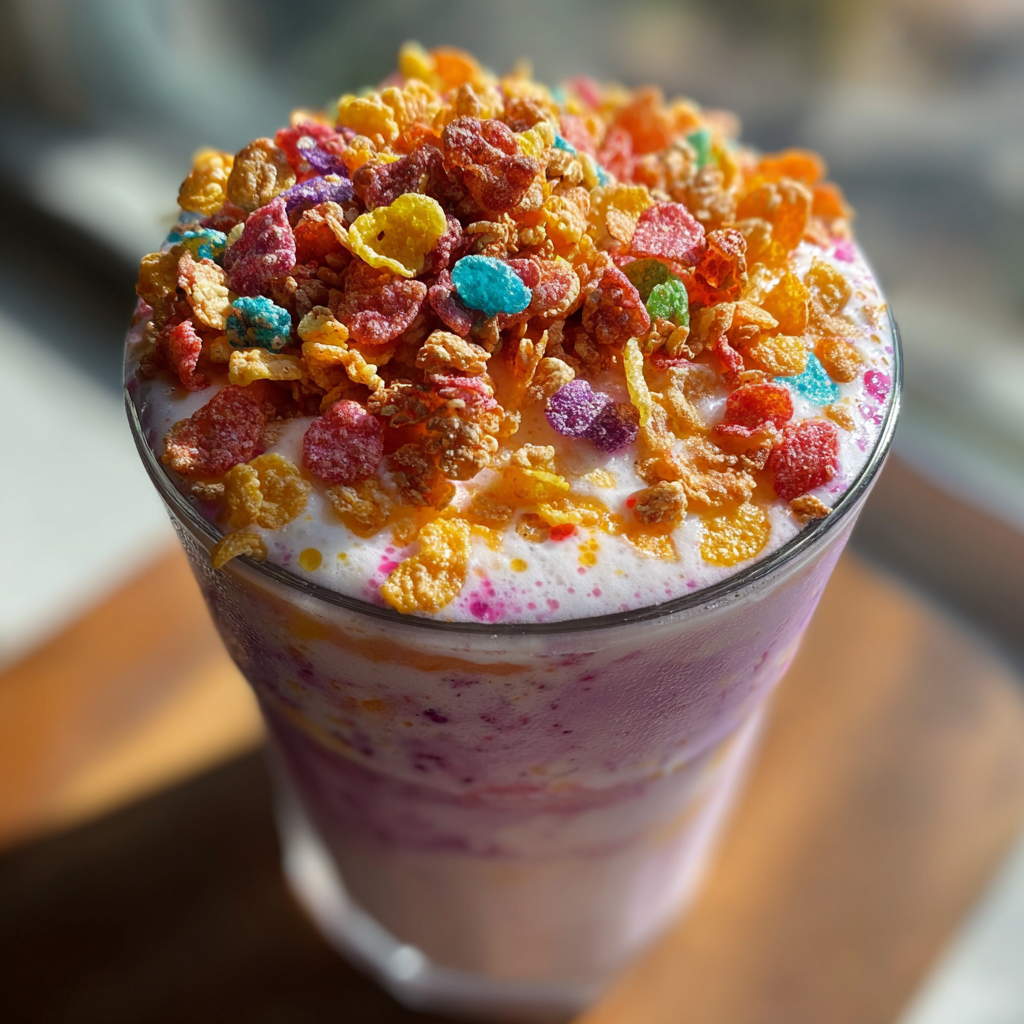 Indulge in a Delightful Fruity Pebbles Milkshake Delight 1 Fruity Pebbles Milkshake
