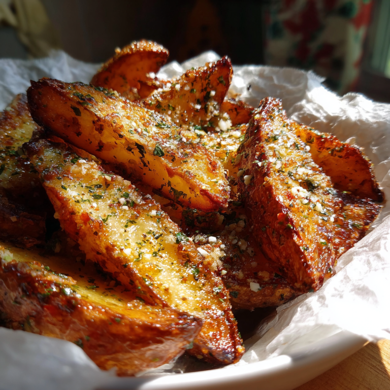 Garlic Parmesan Potato Wedges