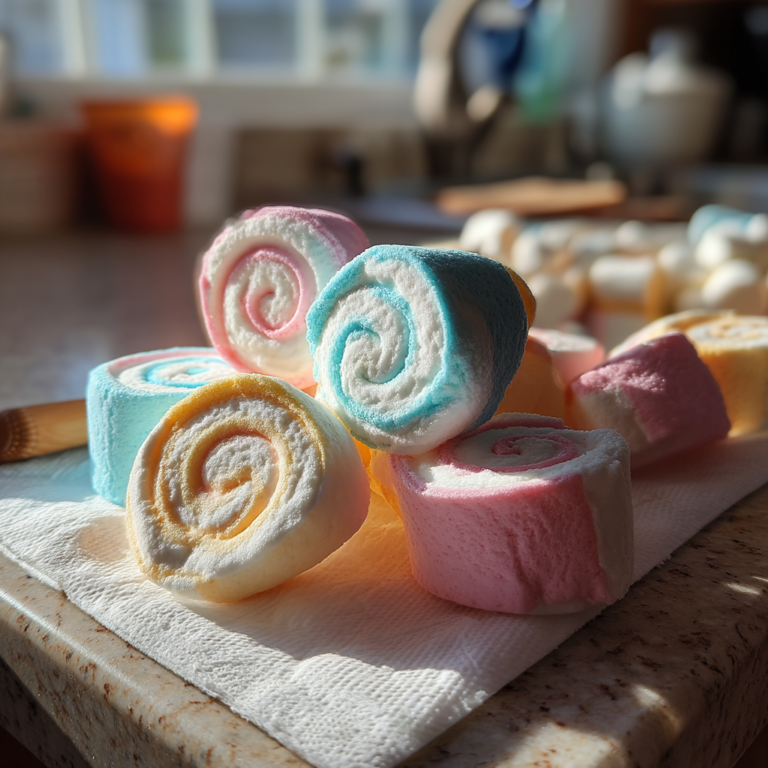 Handmade Candy Marshmallow Pinwheels
