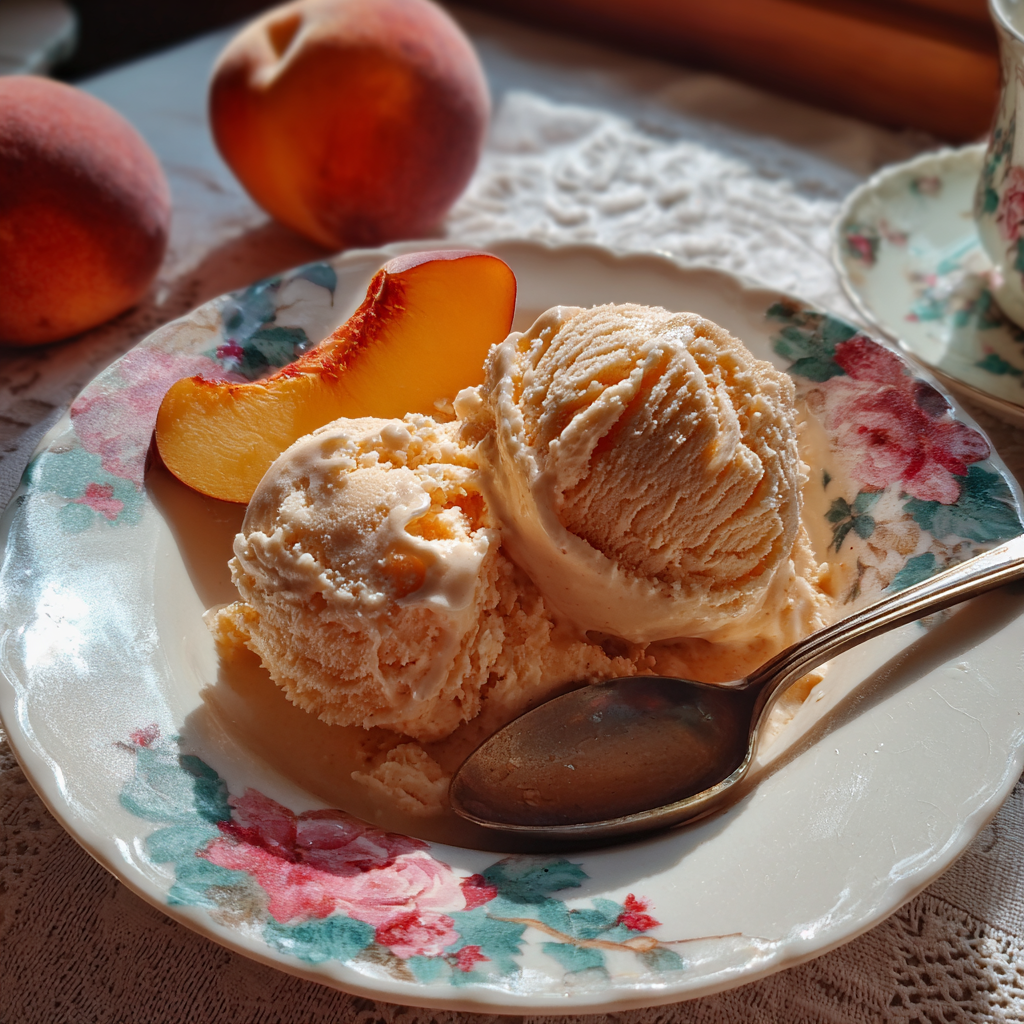 Delightful Peach Ice Cream: A Refreshing Summertime Treat 2 Peach Ice Cream
