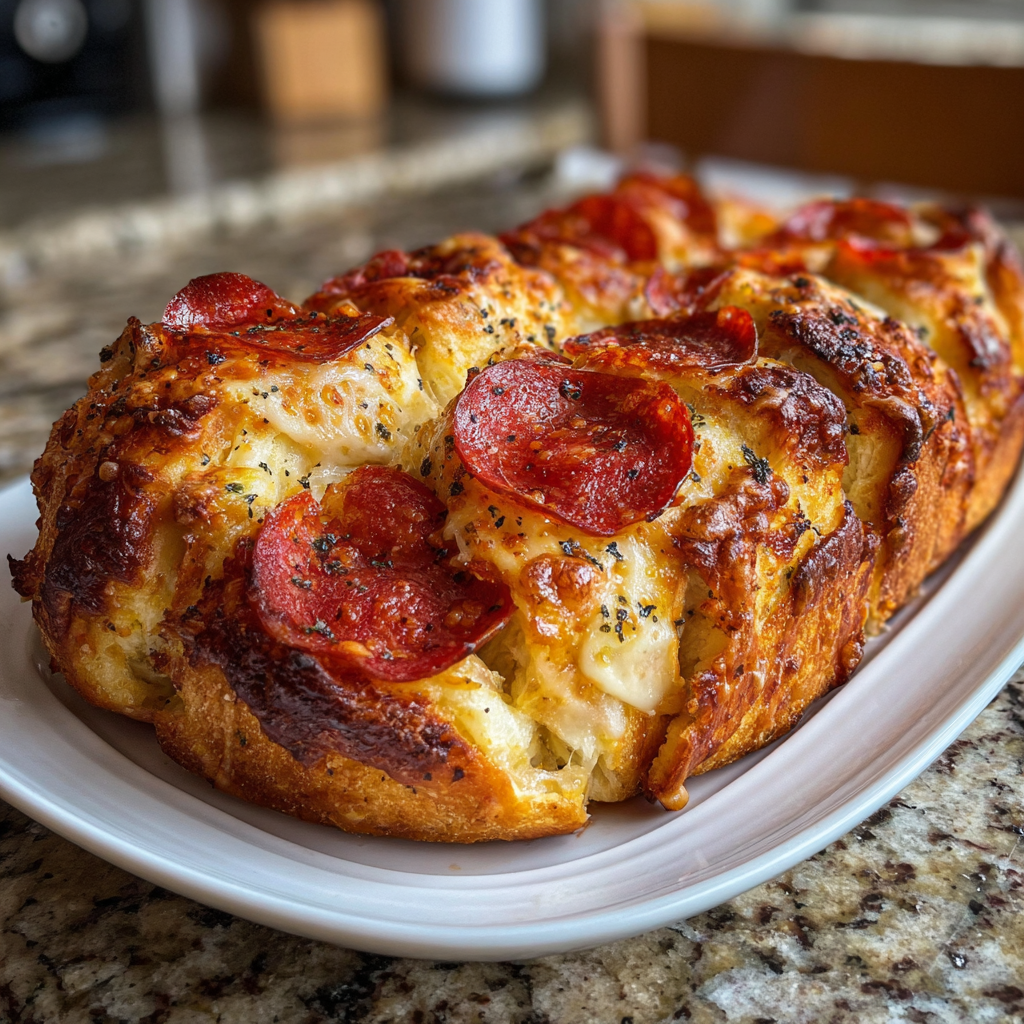 Irresistible Pepperoni Pull-Apart Bread: Indulge in Cheesy Bliss 2 Pepperoni Pull-Apart Bread
