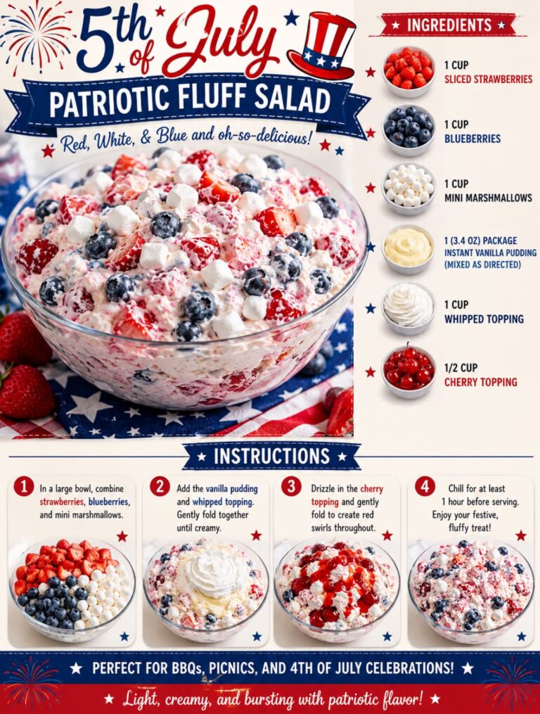5th of July Patriotic Fluff Salad 🇺🇸